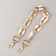 Acrylic Curb Chain Bag Strap, with Alloy Clasps, for Bag Replacement Accessories, Bisque, 40cm(FIND-TAC0008-10)