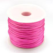 Nylon Thread, Rattail Satin Cord, Camellia, 1.5mm, about 100yards/roll(300 feet/roll)(NWIR-R025-1.5mm-105)