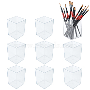 Transparent Acrylic Pen Holders, for Desk, Cuboid, Clear, 73x73x102mm, Inner Diameter: 70x70mm(AJEW-WH0013-94)