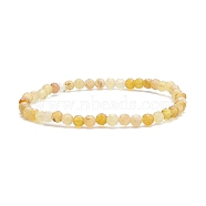 Natural Yellow Opal Round Beaded Stretch Bracelet, Gemstone Jewelry for Women, Inner Diameter: 2-3/8 inch(5.9cm)(BJEW-JB07901)