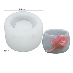 Potted Succulent DIY Food Grade Silicone Mold, Resin Casting Molds, for UV Resin, Epoxy Resin Craft Making, Flower, 85x48mm, Inner Diameter: 69x39mm(PW-WG17181-02)