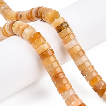 Natural Topaz Jade Beads Strands, Heishi Beads, Disc, 10.5x4.5mm, Hole: 1mm, about 50pcs/strand, 8.46~8.78''(21.5~22.5cm)