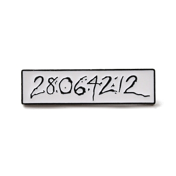 28 06 42 12 Enamel Pins, Zinc Alloy Brooches for Backpack Clothes, White, 9.5x34.5mm