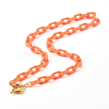 ABS Plastic Cable Chain Necklaces(NJEW-JN03478)-2