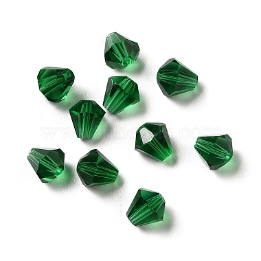 Dark Green Diamond K9 Glass Beads