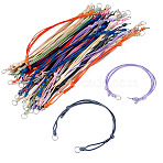 10Pcs Waxed Polyester Cord Bracelets Making, Platinum, Mixed Color, 10.59 inch(26.9cm)(AJEW-TAC00108)