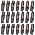 30Pcs Natural Wood Buttons, Horn Toggle Buttons, 2-Hole, for Sewing Accessories, Coconut Brown, 30x10mm, Hole: 5mm(FIND-GF0009-92A)