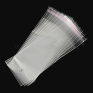 OPP Cellophane Bags, Rectangle, Clear, 15.5x6cm, Hole: 8mm, Unilateral thickness: 0.035mm, Inner measure: 10x6cm(X-OPC-S014-08)