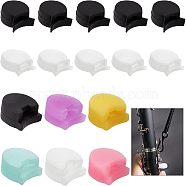 CHGCRAFT 6Pcs PE Plastic Thumb Rest Cushion, with 10Pcs Silicone Thumb Rest Cushion, Thumb Protector, for Clarinet, Oboe, Oval, Mixed Color, 19~21x18~20x9~12.5mm, Inner Diameter: 6.5~11x2~3mm(FIND-CA0004-87)