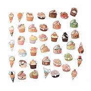 40Pcs 40 Styles PVC Plastic Food Cartoon Stickers Sets, Waterproof Adhesive Decals for DIY Scrapbooking, Photo Album Decoration, Ice Cream & Tin Can & Animal, Food Pattern, 51~73x44~59x0.1mm, 1pc/style(STIC-P004-30)