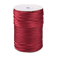 Polyester Fiber Ribbons, Dark Red, 3/8 inch(11mm), 100m/roll(OCOR-TAC0009-08J)