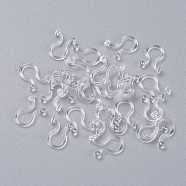 Plastic Clip-on Earring Findings, Fit for Flat Back Cabochons, Clear, 10x8x2mm(KY-K012-01)