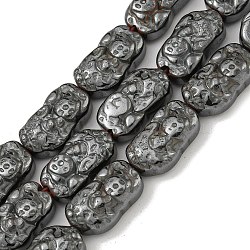 Non-magnetic Synthetic Hematite Beads Strands, Pi Xiu, 13~13.5x7.5~8x4.5mm, Hole: 1.2mm, about 30pcs/strand, 15.75''(40cm)(G-I365-04)