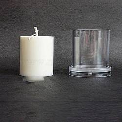 Candle Plastic Molds, for Making Scented Candles, Clear, Column, 65x65x68mm(PW-WGC6A9D-09)