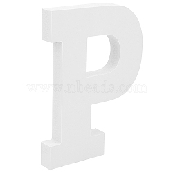 Wooden Letter Ornaments, for DIY Craft, Home Decor, Letter.P, P: 150x112x15mm(WOOD-GF0001-15-16)