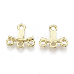 Alloy Chandelier Component Links, T Shape, Light Gold, 13x14x2.5mm, Hole: 2mm(X-PALLOY-S132-042)