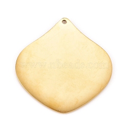 304 Stainless Steel Pendants, Manual Polishing, Stamping Blank Tag, Laser Cut, Petal, Golden, 30x28x0.8mm, Hole: 1.2mm(STAS-L238-090A-G)