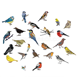 PVC Wall Stickers, Rectangle with Bird Pattern, for Home Living Room Bedroom Decoration, Mixed Color, 200x290mm, 4pcs/set(DIY-WH0268-002)