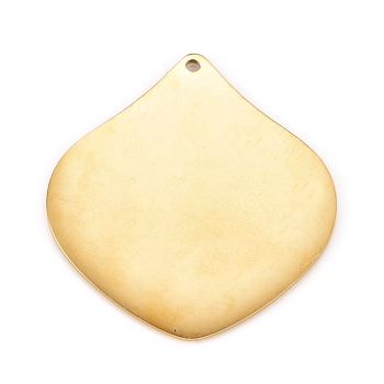 304 Stainless Steel Pendants, Manual Polishing, Stamping Blank Tag, Laser Cut, Petal, Golden, 30x28x0.8mm, Hole: 1.2mm