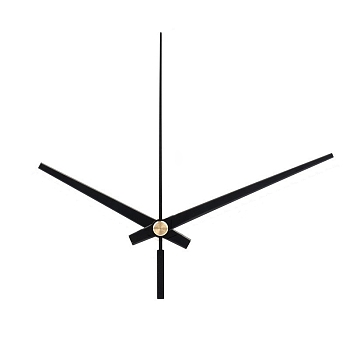 Aluminum Long Shaft Clock  Pointer, Clock Hands for Replacement Clock, Black, 65~88mm, 3Pcs/set