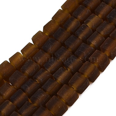 brins de perles de verre d&eacute;poli transparent(GLAA-N072-01A-A19)-1