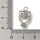 Owl Rack Plating Brass Micro Pave Cubic Zirconia Pendant(KK-H485-17P)-3