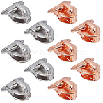 20Pcs 2 Colors Alloy Zipper with D Ring, Zipper Pull Replacement, Zipper Sliders for Purses Luggage Bags Suitcases, Platinum & Rose Gold, 1cm, 10pcs/color(SENE-CY0001-12A)