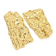 Ion Plating(IP) 304 Stainless Steel Ear Studs, Real 18K Gold Plated, 36x20.5mm(EJEW-P270-05B-G)