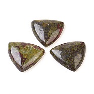 Natural Dragon Blood Stone Pendants, Triangle, 42x40x8~9mm, Hole: 1mm(G-G769-02)