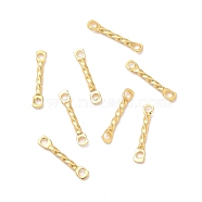 201 Stainless Steel Links Connectors, Twist Bar Links, Golden, 15x1.3x1mm, Hole: 1.2mm(STAS-B011-02B-G)