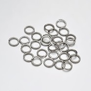 Brass Open Jump Rings, Platinum, 20 Gauge, 5x0.8mm, Inner Diameter: 3.4mm, about 9146pcs/500g(KK-E647-17P-5mm)