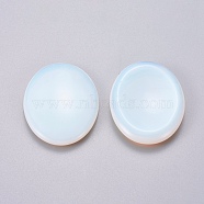 Oval Shape Opalite Thumb Worry Stone, for Energy Healing, Meditation, Massage and Decoration, 45x35x6~7.5mm(G-I219-06A)