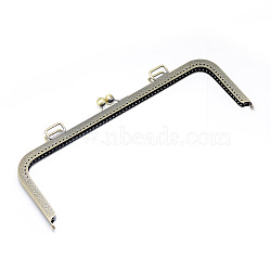 Iron Purse Frame Handle for Bag Sewing Craft Tailor Sewer, Antique Bronze, 125x300x13mm, Hole: 2mm & 10x20mm(X-FIND-T008-075AB)
