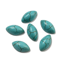 Synthetic Turquoise Cabochons, Horse Eye, 14x8x5mm(G-B070-30)