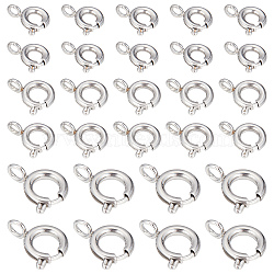 30Pcs 3 Styles 304 Stainless Steel Smooth Surface Spring Ring Clasps, Stainless Steel Color, 7.5~11.5x5~9.5x1.2~2mm, Hole: 1.5~2mm, 10pcs/style(STAS-SC0004-41)