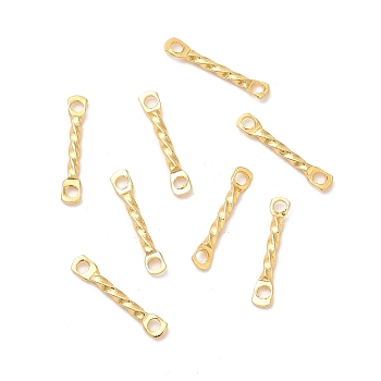 201 Stainless Steel Links Connectors, Twist Bar Links, Golden, 15x1.3x1mm, Hole: 1.2mm