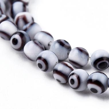 Handmade Evil Eye Lampwork Round Bead Strands(LAMP-L055-4mm-09)-3