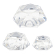 3piezas 3 soporte de base de exhibición de acrílico con forma hexagonal de estilo para bola de cristal(DJEW-FG0001-34)-1
