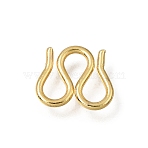 Brass M-Hook Clasps, Rack Plating, Golden, 9x10x1.2mm(KK-CBA0DF0-14D-G)