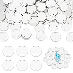 200Pcs Acrylic Sew on Rhinestone, Flat Round, 15.5x1mm, Hole: 1.2mm(FIND-GA0003-91B)