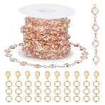 DIY Brass Rhinestone Jewelry Sets Making Kits, Clear(DIY-OC0014-15B)