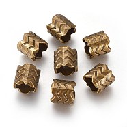 Tibetan Style Alloy Beads, Cadmium Free & Nickel Free & Lead Free, Column, Antique Bronze, 11x10mm, Hole: 9mm(TIBEB-60709-AB-FF)