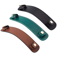 3Pcs 3 Colors Cowhide Leather Bag Strap Covers, Bag Handle Wrap, Wide Shoulder Pad, with Iron Snap Button, Mixed Color, 22.7x9.3x0.5cm, 1pc/color(FIND-OC0002-05)