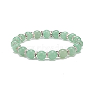 Natural Green Aventurine Beaded Stretch Bracelet, Gemstone Jewelry for Women, Inner Diameter: 2-1/8 inch(5.5cm), Beads: 6~8.5mm(BJEW-JB08483-02)