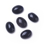 Synthetic Blue Goldstone Cabochons, Oval, 7x5x2~3mm(G-F605E-06B)