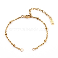 304 Stainless Steel Cable Chains Bracelets Making, with Lobster Claw Clasps and Jump Rings, Golden, 6-1/4 inch(15.8cm)(X-AJEW-JB00901)