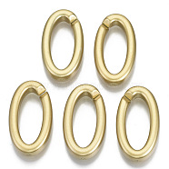 Opaque Spray Painted Acrylic Linking Rings, Quick Link Connectors, for Cable Chains Making, Oval, Gold, 35x19x6mm, Inner Diameter: 26x10mm, about 240pcs/500g(OACR-S021-21A-B01)