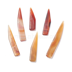 Natural Red Agate Burnisher Polishing Knife, Craft Jewelry Making Tools, 7.6~12.1x1.4~1.6x0.4~0.5cm(DJEW-XCP0001-04)