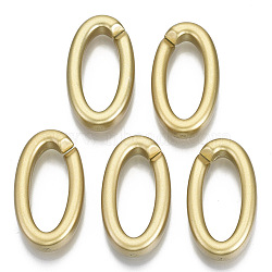 Opaque Spray Painted Acrylic Linking Rings, Quick Link Connectors, for Cable Chains Making, Oval, Gold, 35x19x6mm, Inner Diameter: 26x10mm, about 240pcs/500g(OACR-S021-21A-B01)