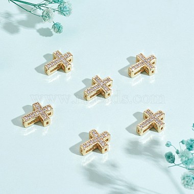 10Pcs Brass Micro Pave Clear Cubic Zirconia Beads(FIND-SZ0005-97)-3